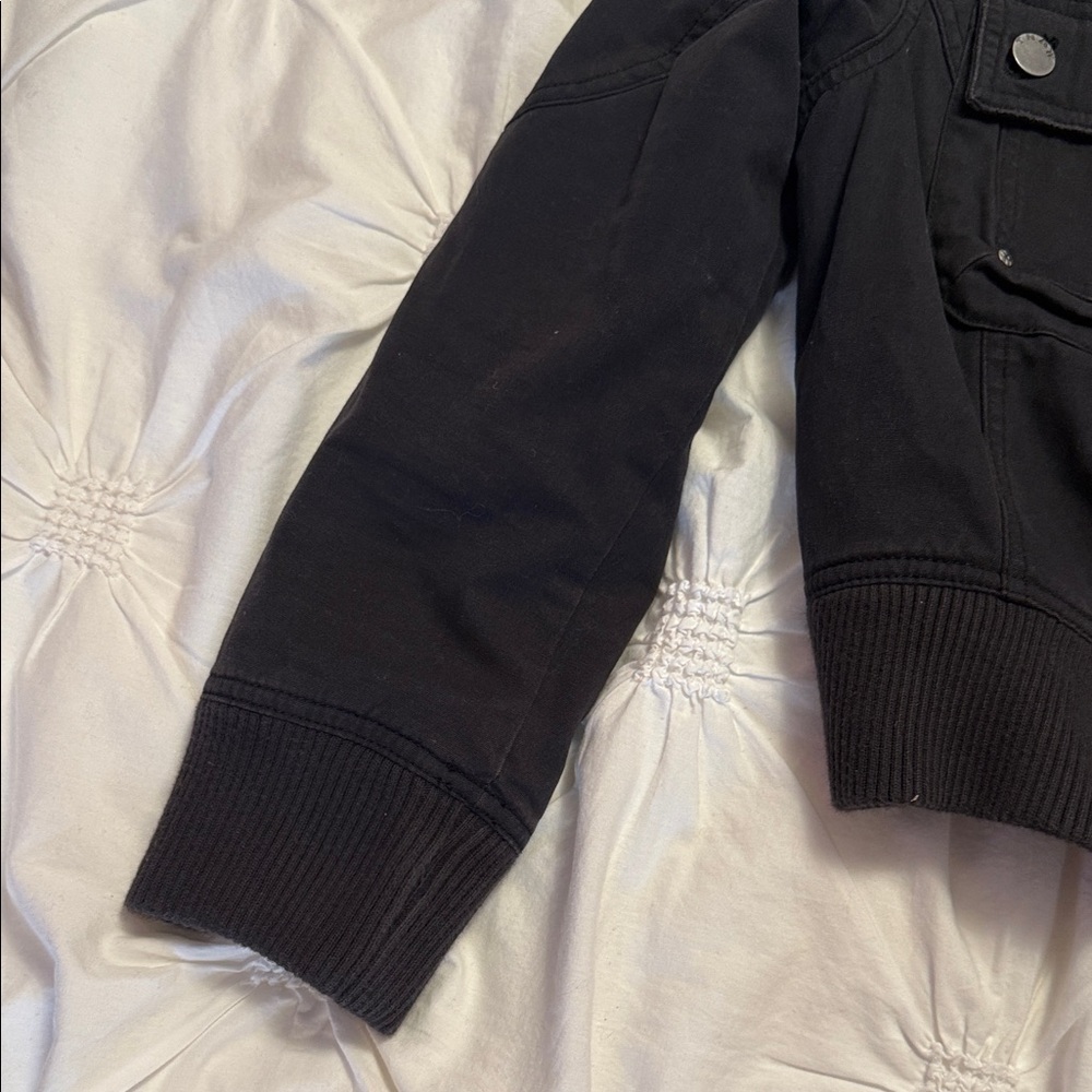 TNA Black Bomber Jacket - Picture 2 of 7